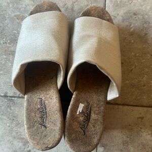 Cork Slip-Ons wedges with comfortable cloth upper